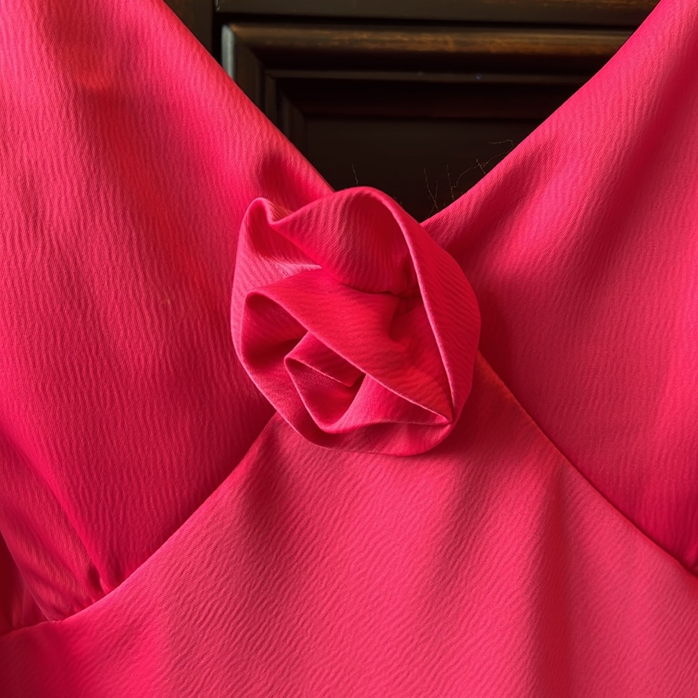 NWT! Nordstrom Vibrant Pink Midi Dress - Picture 4 of 9